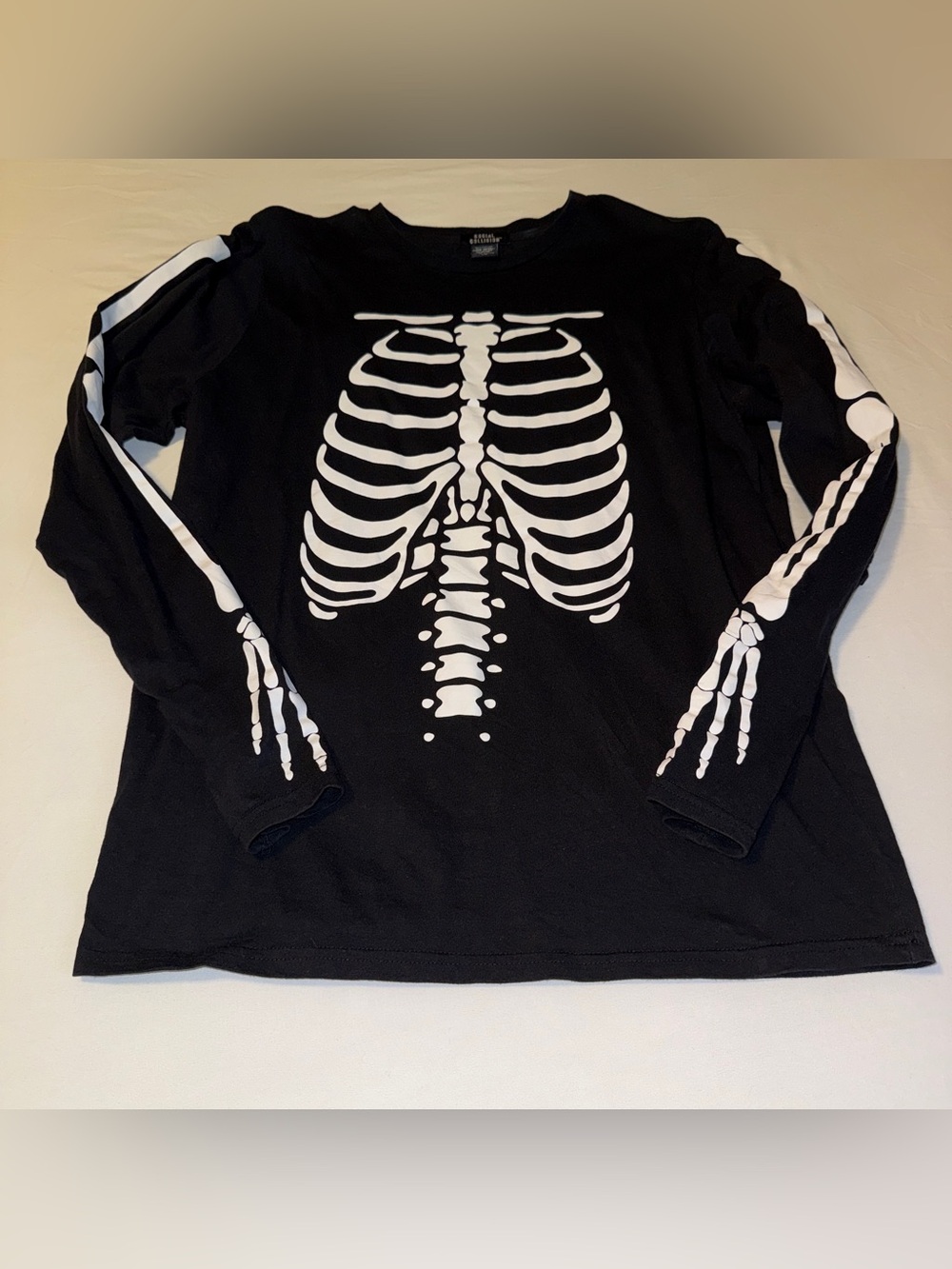 Social Collision Men’s Skeleton Long Sleeve Shirt, Size L